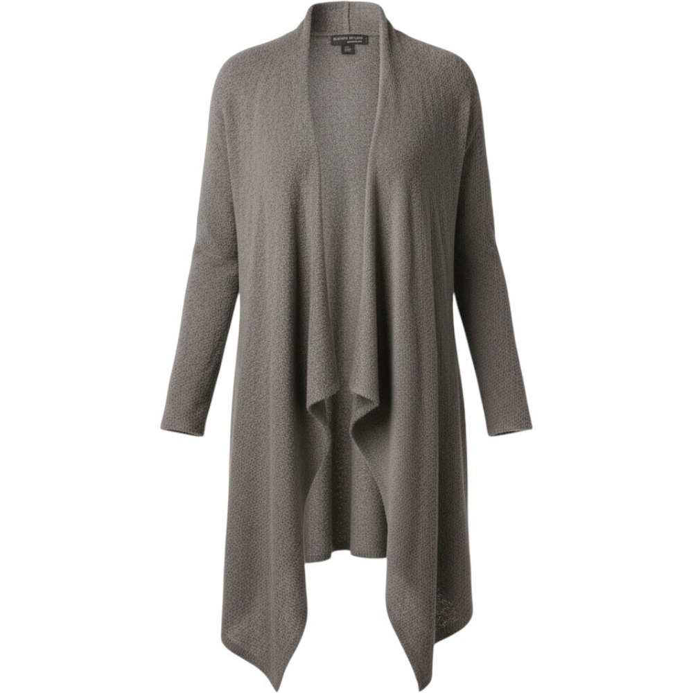 Barefoot Dreams Bamboo Chic Lite Drape Front Calypso Wrap Cardigan Sz S/M Brown